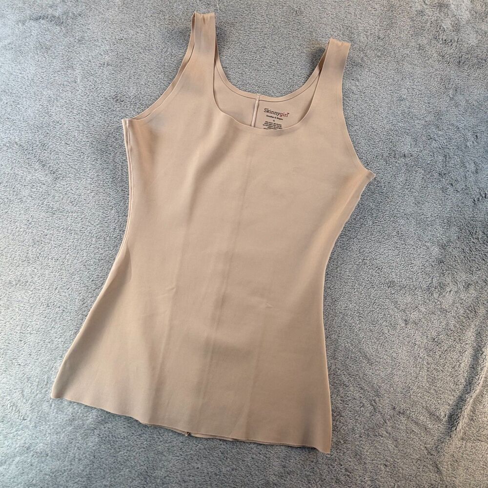 Skinnygirl Shapewear Tank Womens L Smoothing Shaper Nude Seamless